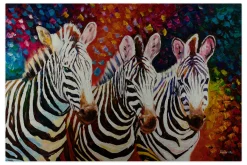 XXL Öl Gemälde 'Zebra Ensemble' | Handgemaltes Unikat