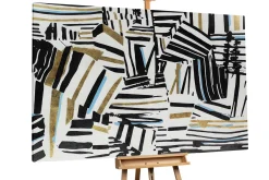 XXL Öl Gemälde 'Zebra meets Art' | Handgemaltes Unikat