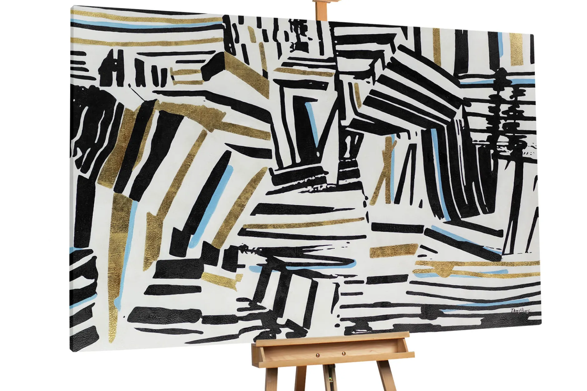 XXL Öl Gemälde 'Zebra meets Art' | Handgemaltes Unikat
