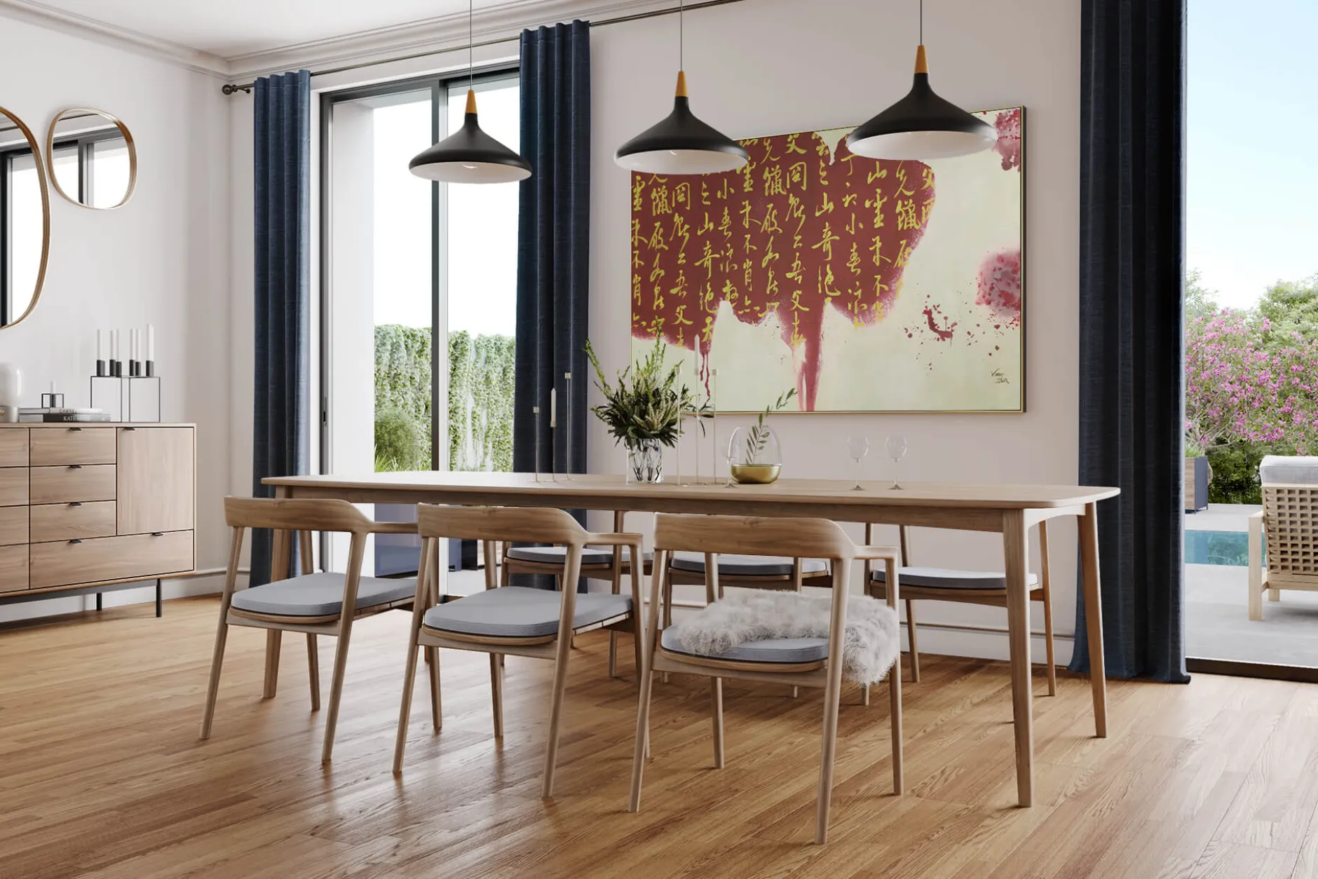 XXL Öl Gemälde 'Zhongguo' | Handgemaltes Unikat
